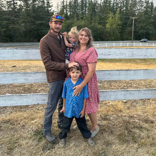 Cody and Krissy Holmes with their family